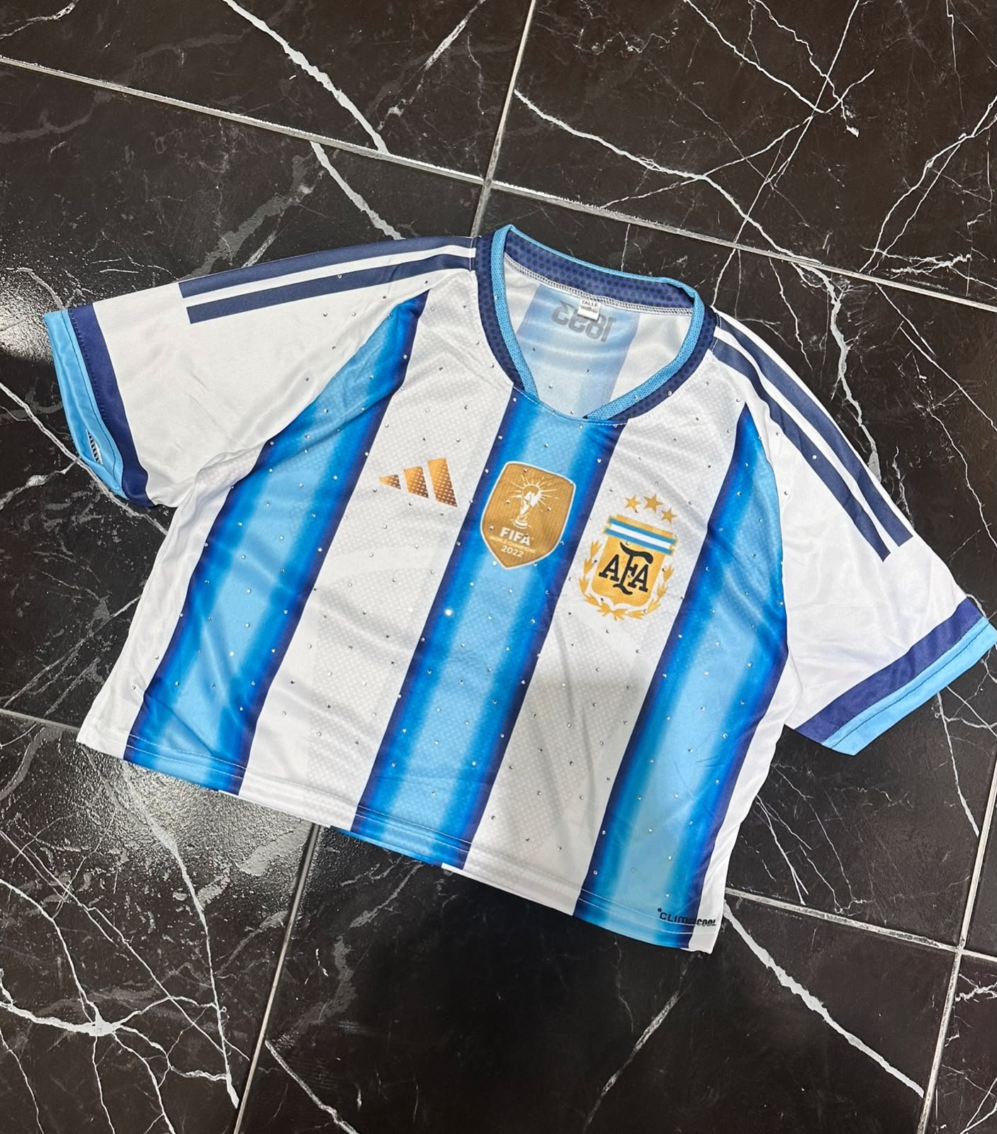 CROP TOP ARGENTINA BRILLOS 2x1