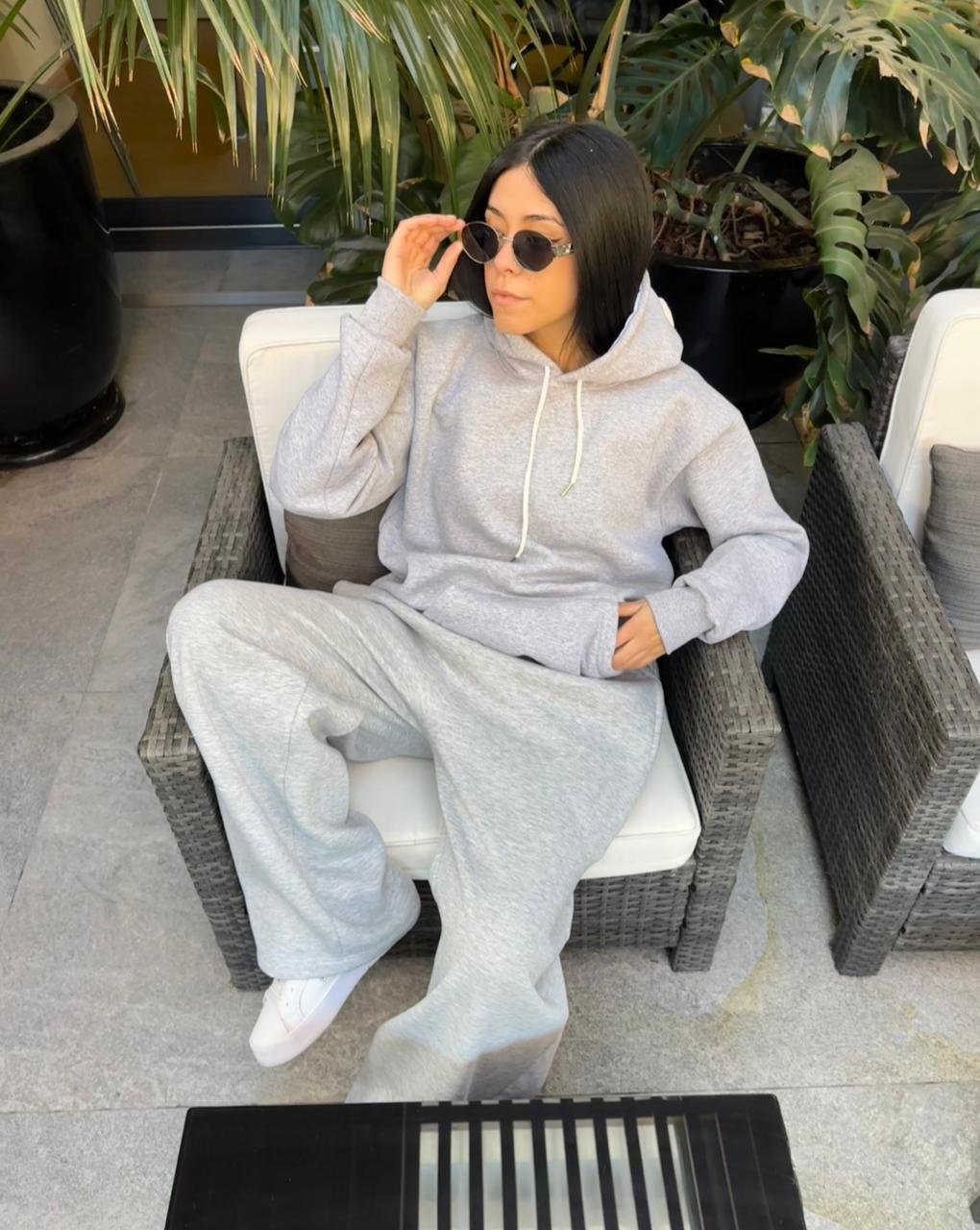 PANT RECTO GRIS MELANGE