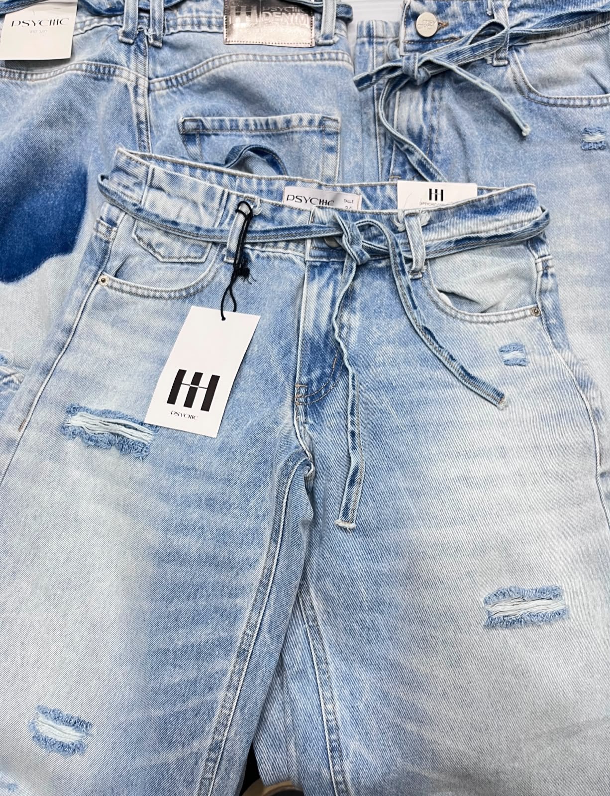 Wide Leg ANISTON Snow Blue Ripped